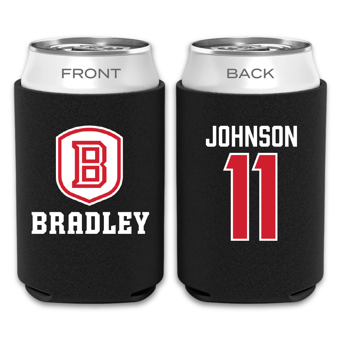Bradley University Volleyball Black Can Cooler - #11 Abby Johnson