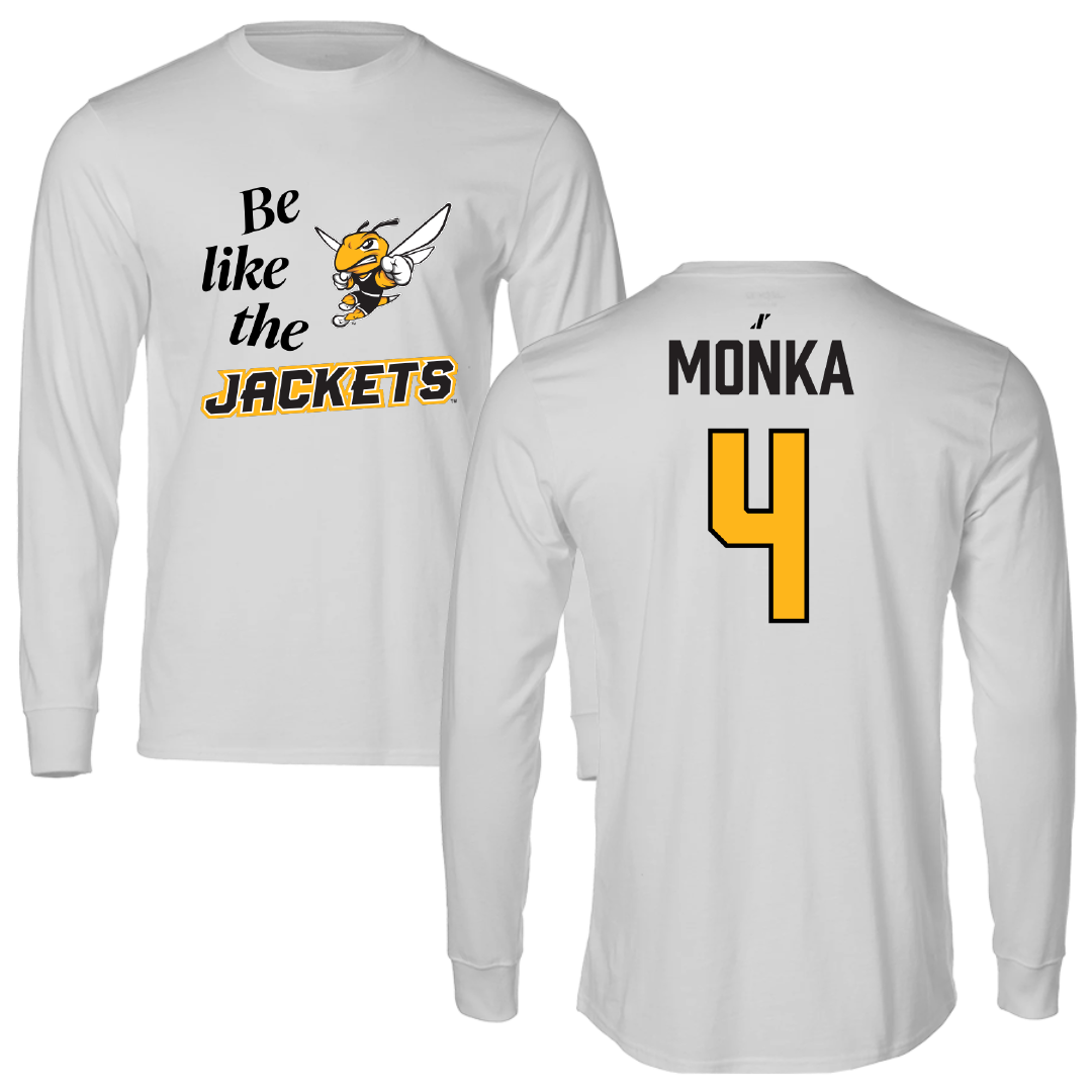 American International College Basketball Light Gray Be Like Us Performance Long Sleeve - #4 Eden Monka