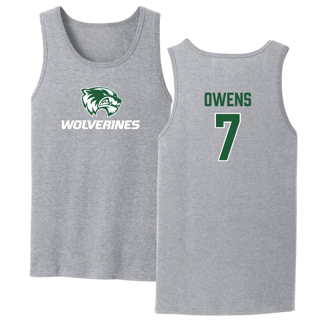 Utah Valley University Soccer Sport Gray Tank Top - #7 Mia Owens