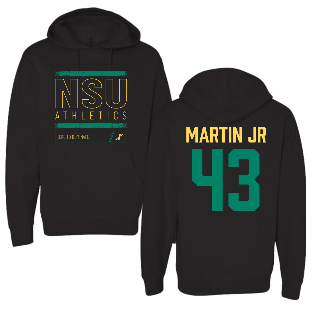 Norfolk State University Football Black Dominate Hoodie - #43 Richard Martin Jr