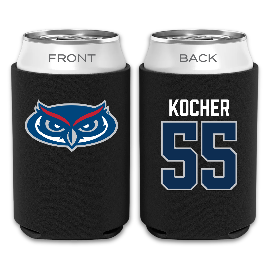 Florida Atlantic University Football Black Can Cooler - #55 Alexander Kocher