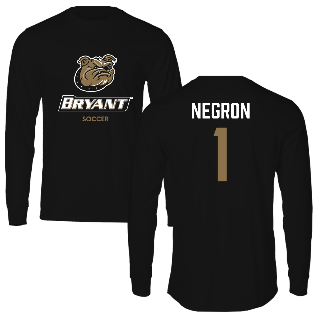 Bryant University Soccer (W) Black Long Sleeve - #1 Selena Negron