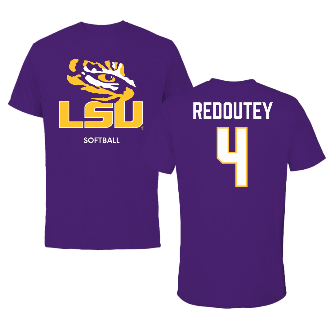 Louisiana State University Softball Purple Tee - #4 McKenzie Redoutey