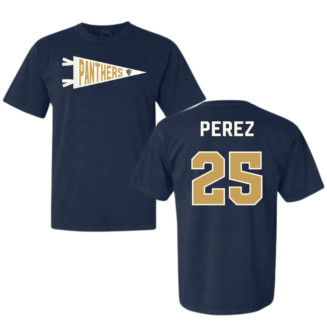 Florida International University Softball Navy Pennant Comfort Colors Tee - #25 Isabella Perez