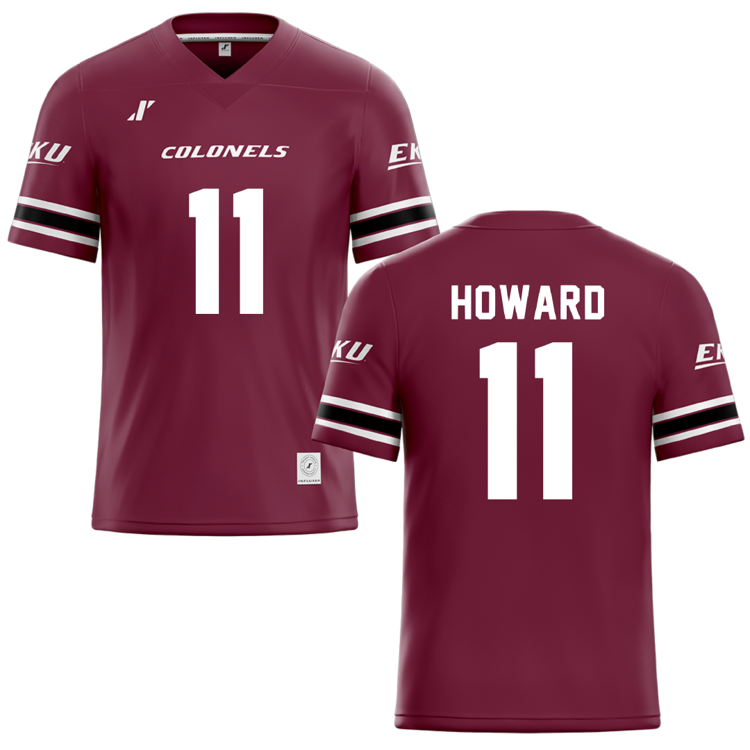 Eastern Kentucky University Maroon Football Jersey - #11 Blake Howard