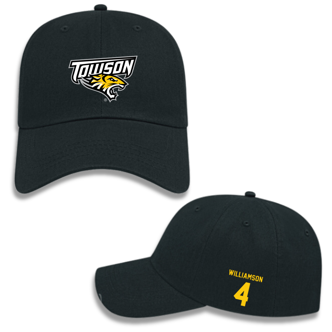 Towson University Basketball (M) Black Hat - #4 Dylan Williamson