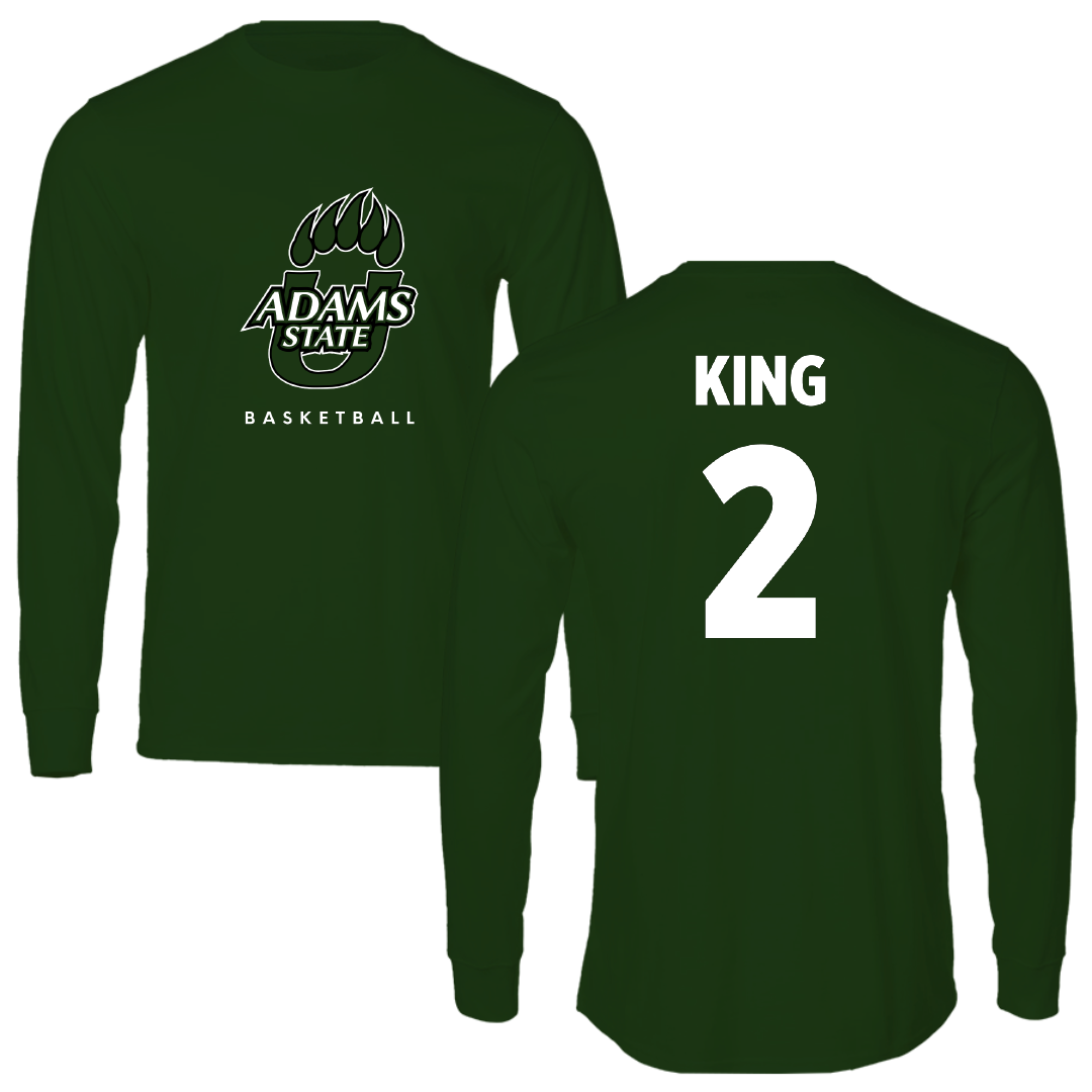 Adams State University Basketball (M) Forest Green Long Sleeve - #2 Jayce King