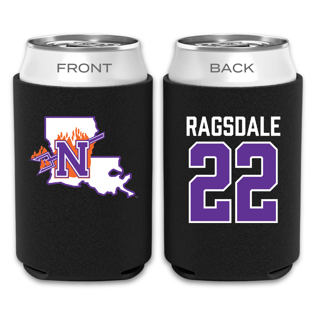 Northwestern State University Softball Black Can Cooler - #22 Bailie Ragsdale