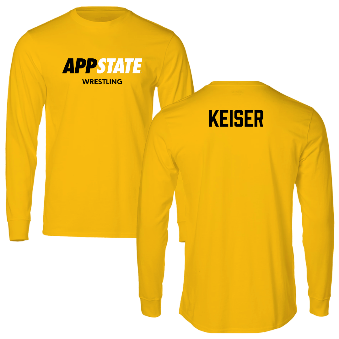 Appalachian State University Wrestling (M) Gold Performance Long Sleeve - Kaden Keiser