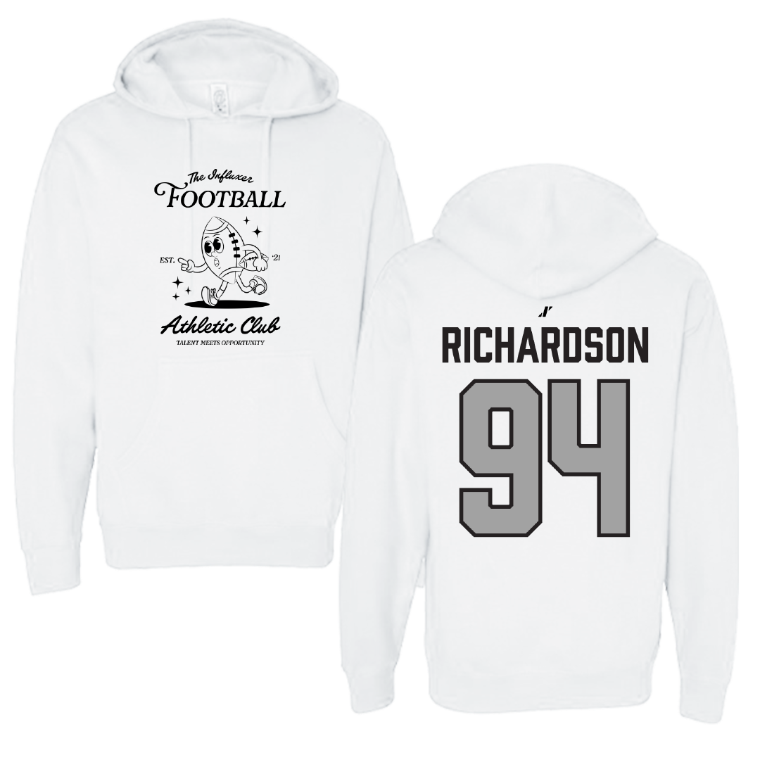 Football White Influxer Athletic Club Hoodie - #94 Malik Richardson