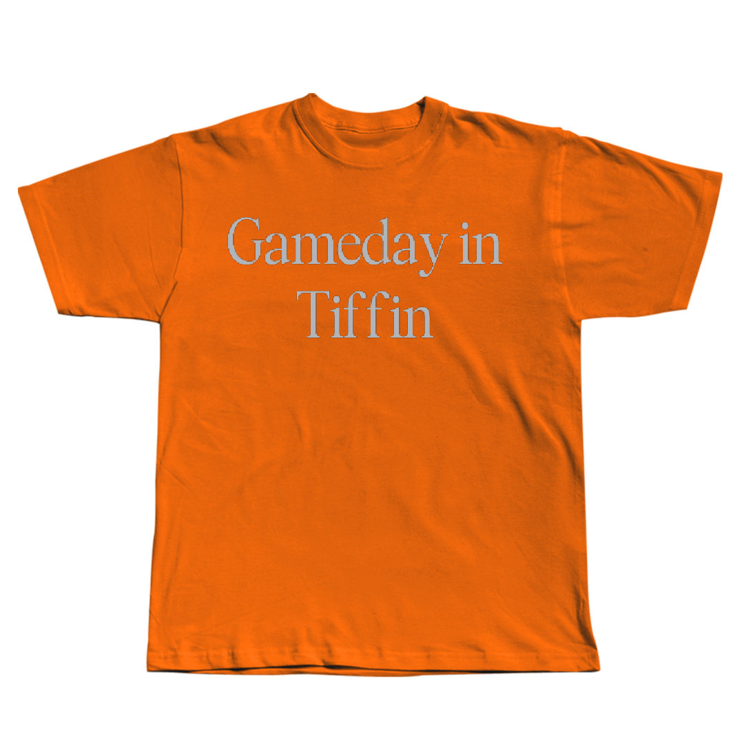Heidelberg University Lacrosse (M) Orange Gameday Tee - #16 Colin Parker