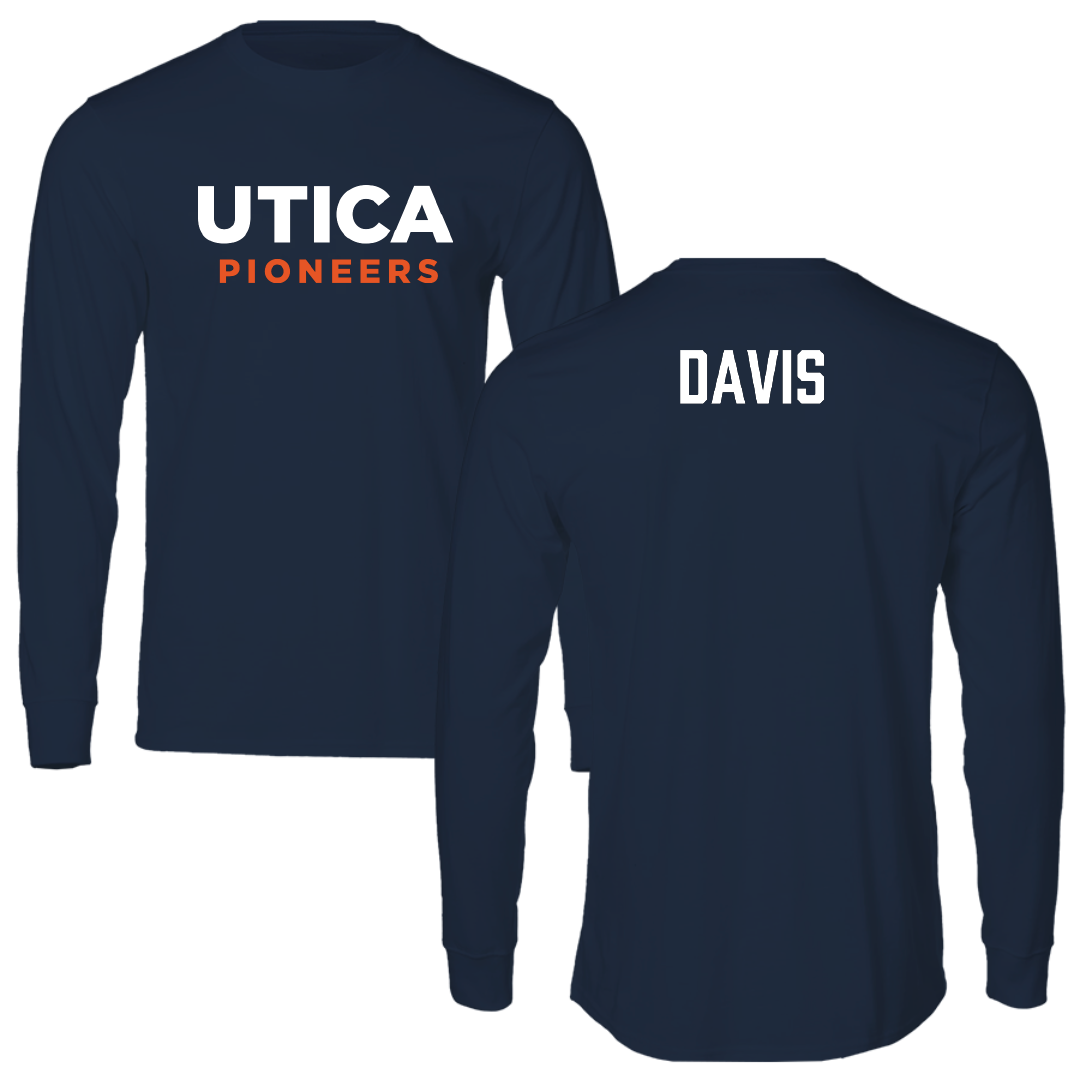 Utica University TF and XC Navy Long Sleeve - Kaleb Davis