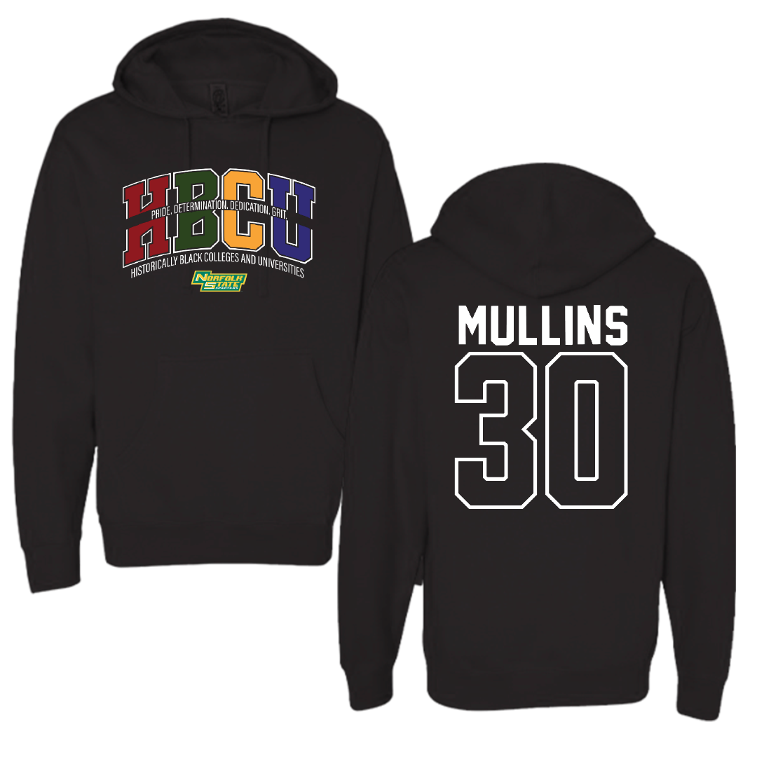 Norfolk State University Basketball Black HBCU Hoodie - #30 Paris Mullins
