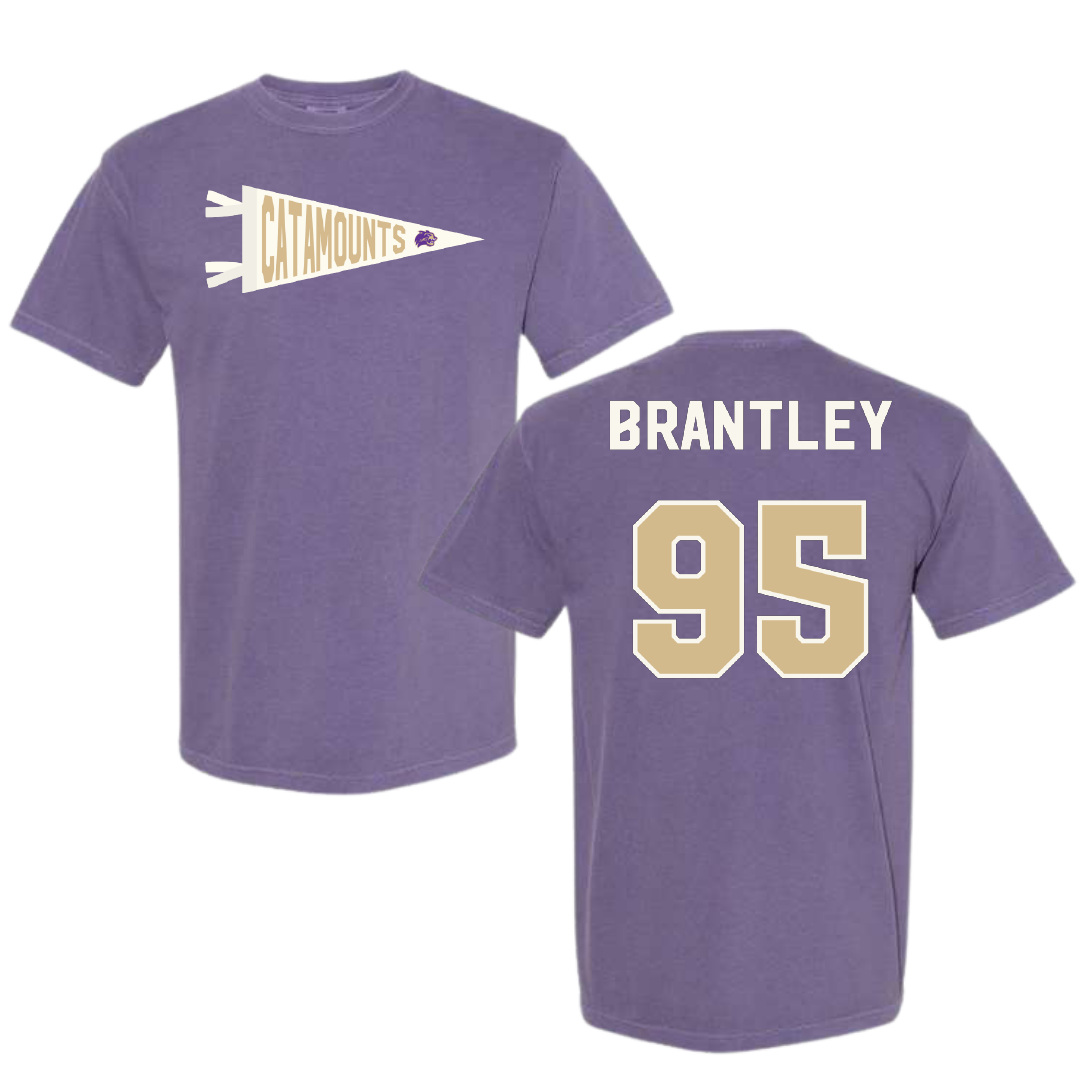 Western Carolina University Football Purple Pennant Comfort Colors Tee - #95 Stephen Brantley