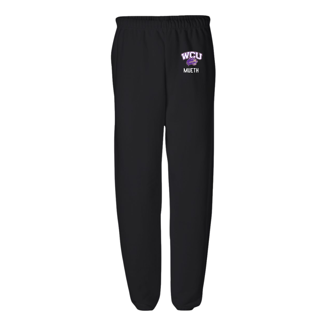 Western Carolina University Soccer (W) Black Sweatpants - #14 Mary Mueth