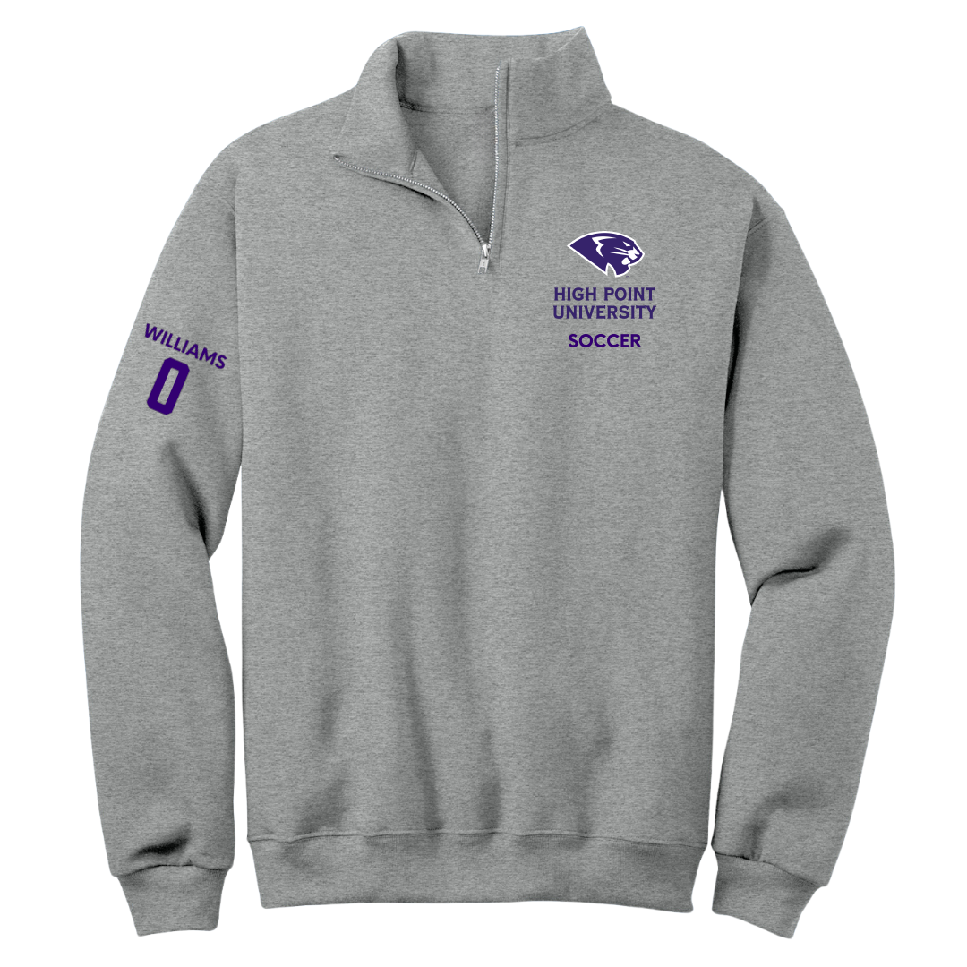 High Point University Soccer (W) Sport Gray Quarter-Zip - #0 Kylee Williams