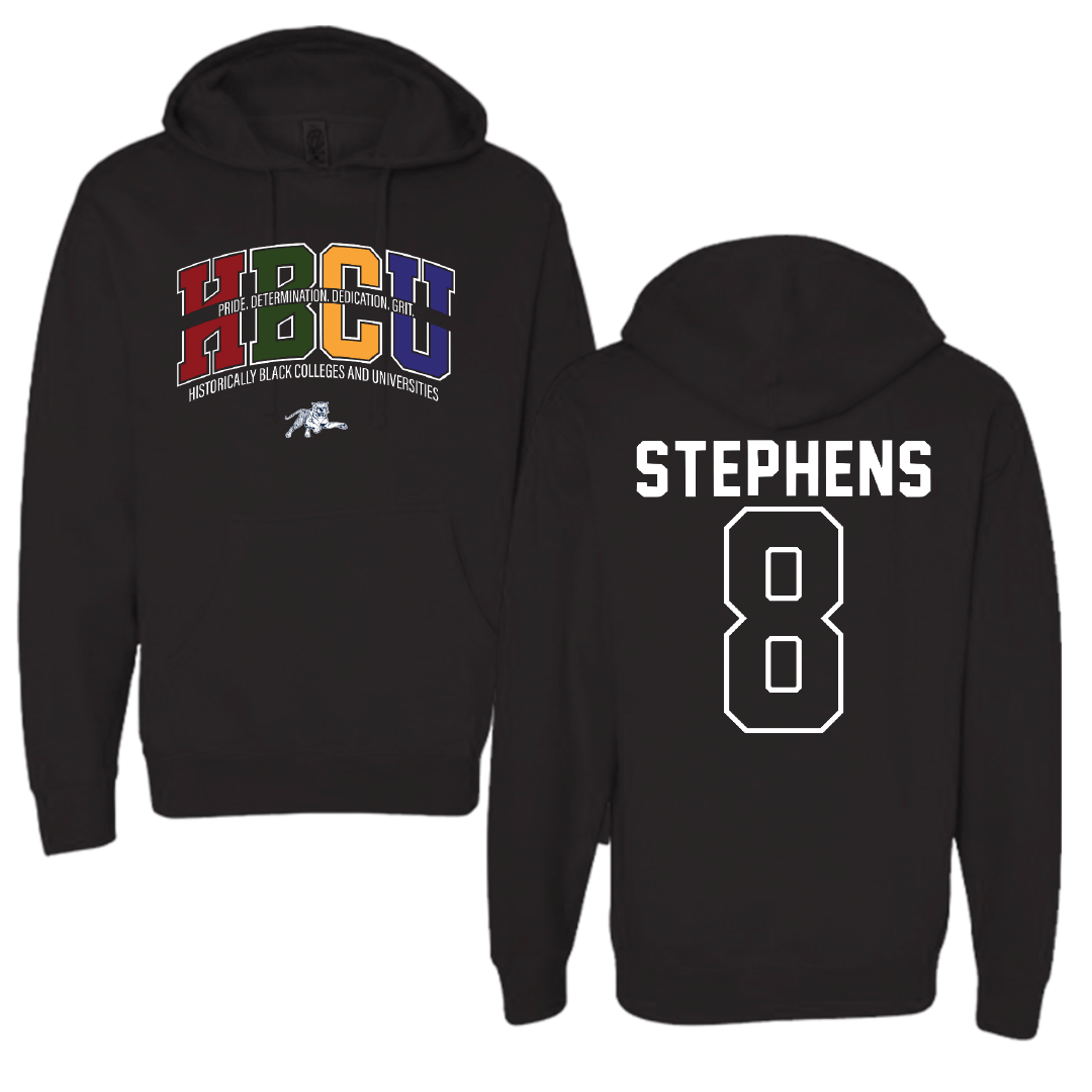 Jackson State University Softball Black HBCU Hoodie - #8 Mari Stephens