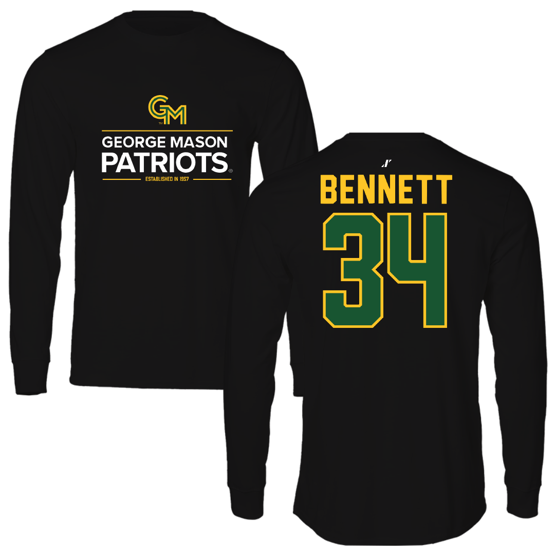 George Mason University Soccer Black General Performance Long Sleeve - #34 Jazmine Bennett