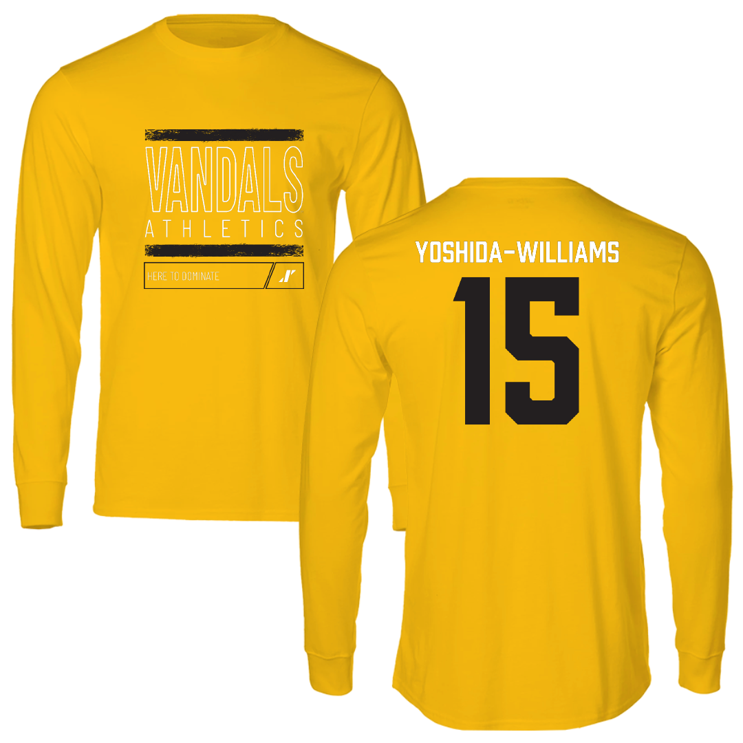 University of Idaho Soccer Gold Dominate Long Sleeve - #15 Karli Yoshida-Williams