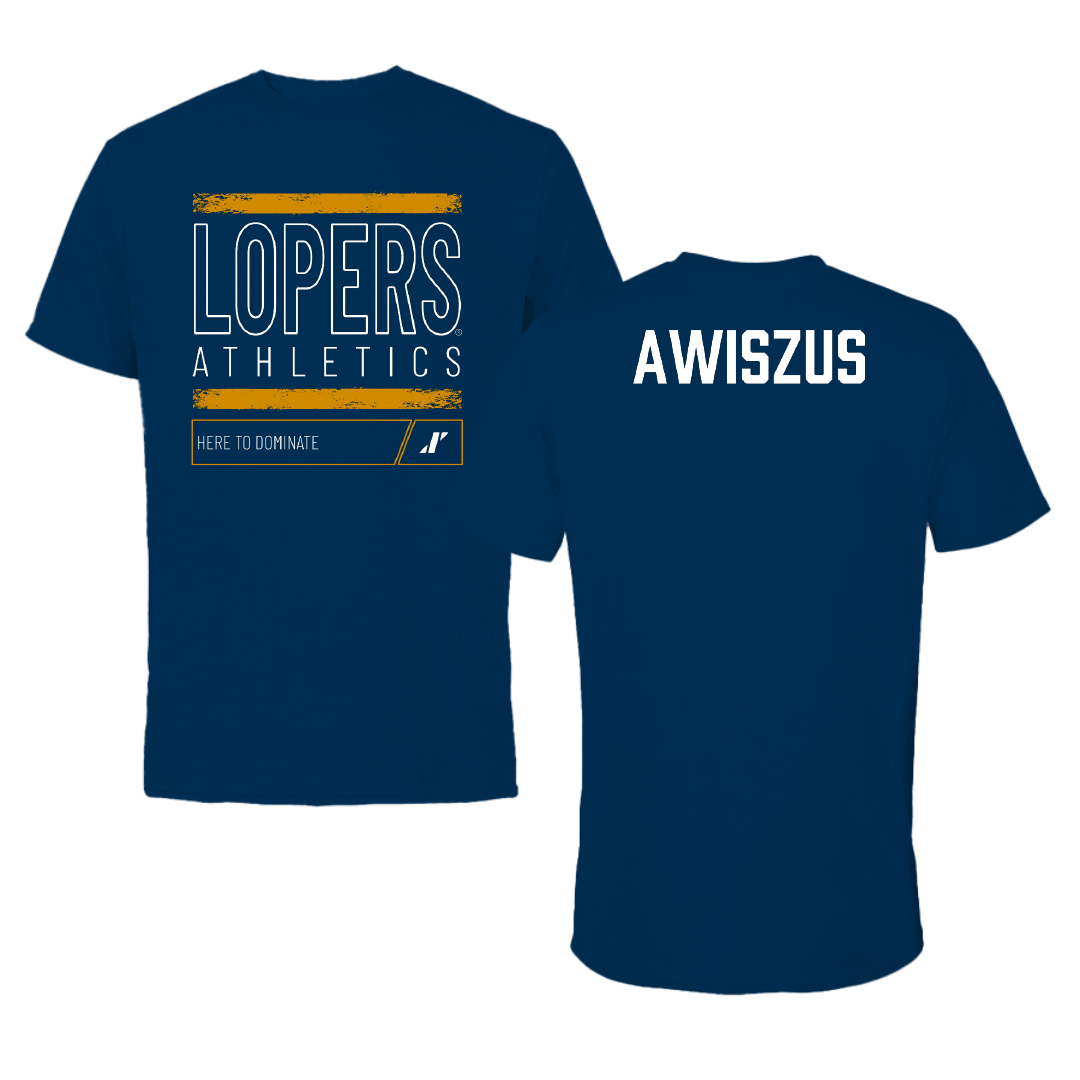 University of Nebraska at Kearney Wrestling Navy Dominate Performance Tee - Jacob Awiszus