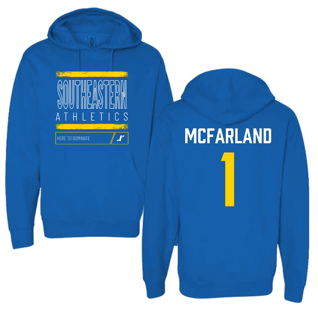 Southeastern Oklahoma State University Volleyball Blue Dominate Hoodie - #1 Riley McFarland