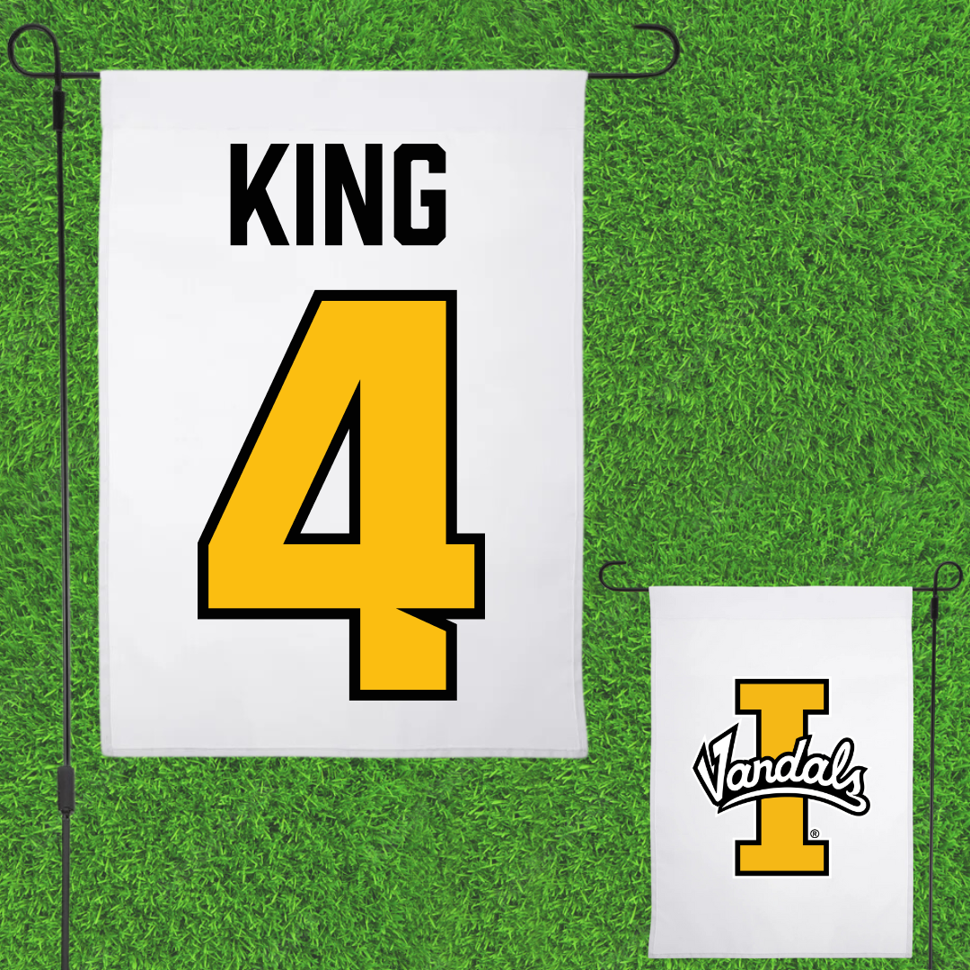 University of Idaho Football White Garden Flag - #4 Isiah King