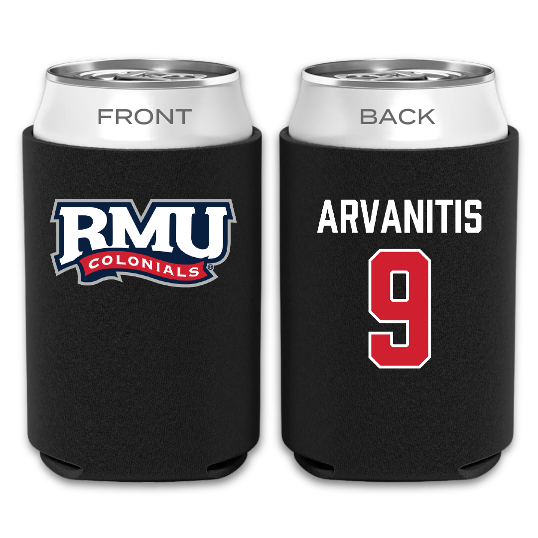Robert Morris University Basketball (M) Black Can Cooler - #9 Cyril Arvanitis