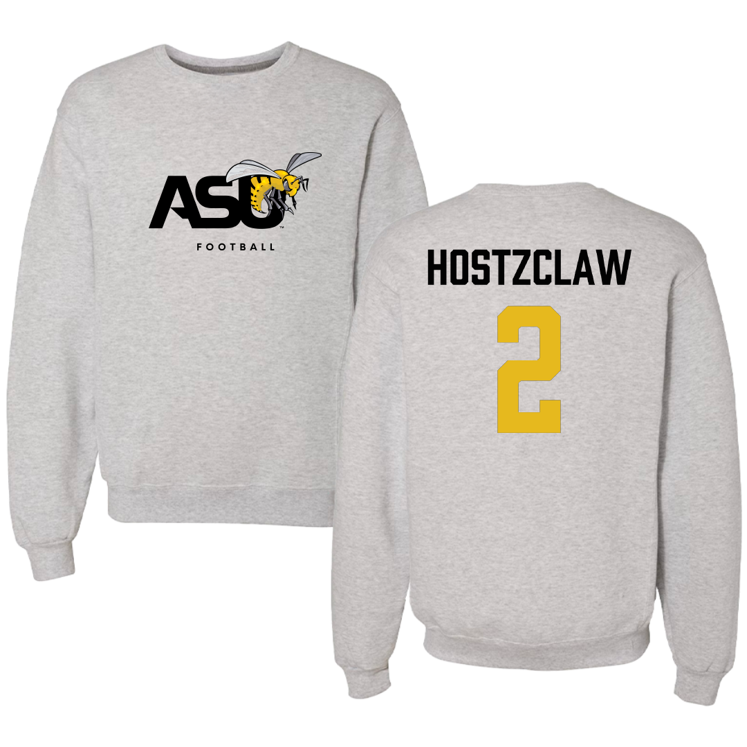 Alabama State University Football Light Gray Crewneck - #2 Jamarie Hostzclaw