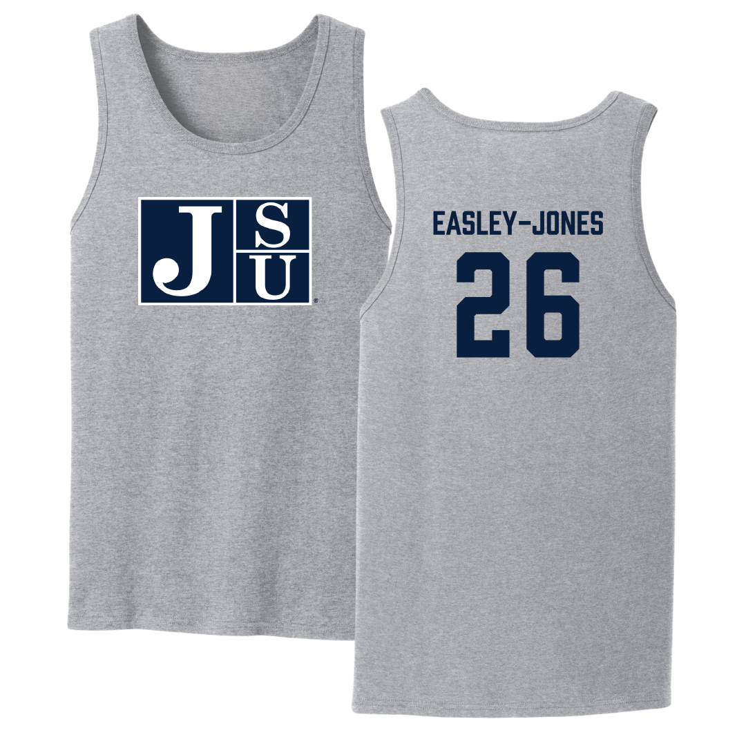 Jackson State University Football Sport Gray Tank Top - #26 Tavarious Easley-Jones