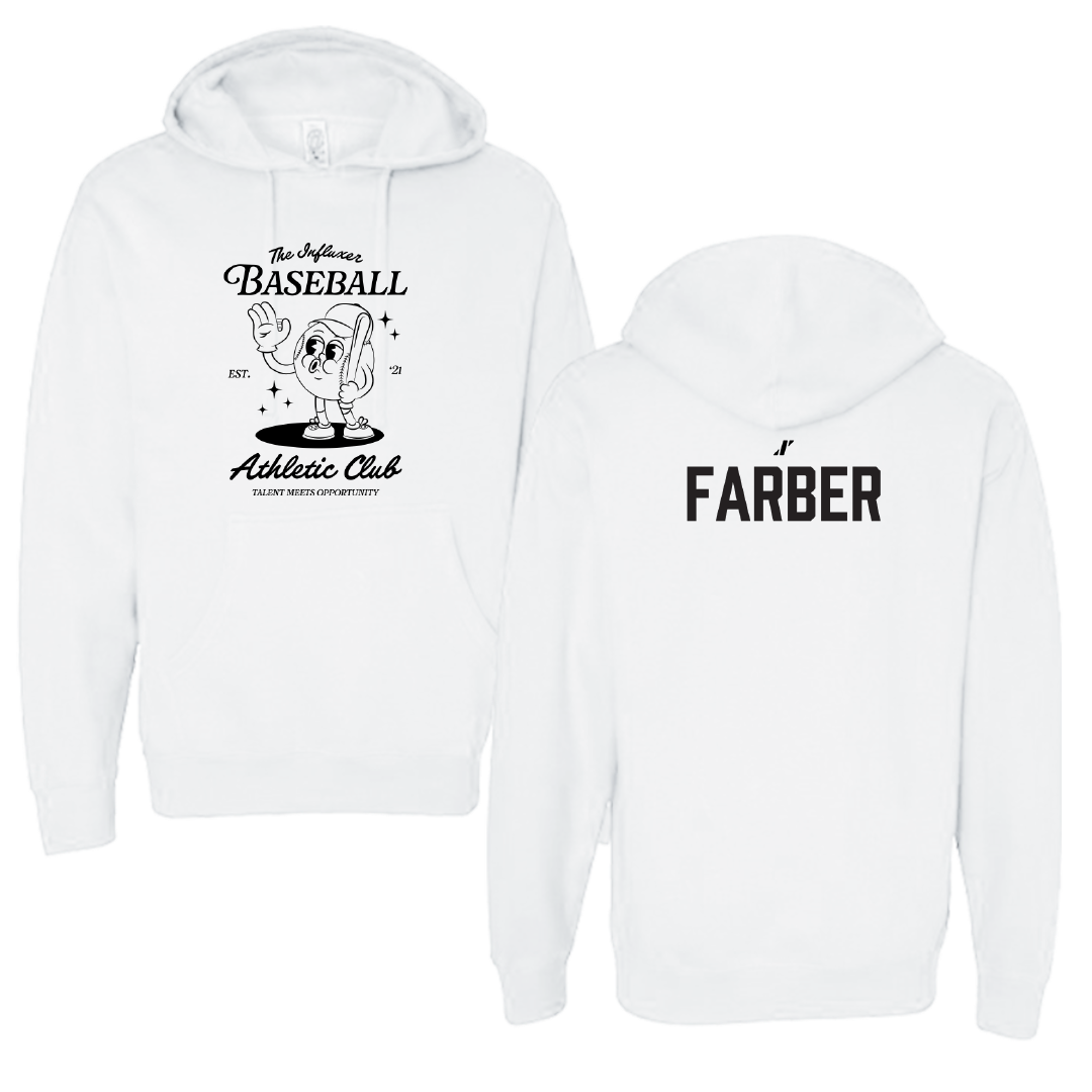 Baseball White Influxer Athletic Club Hoodie - Ryne Farber