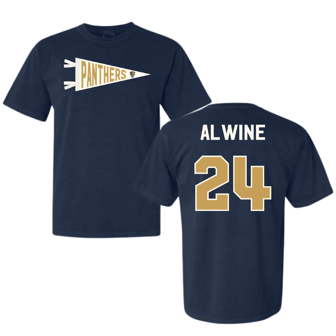 Florida International University Baseball Navy Pennant Comfort Colors Tee - #24 Evan Alwine