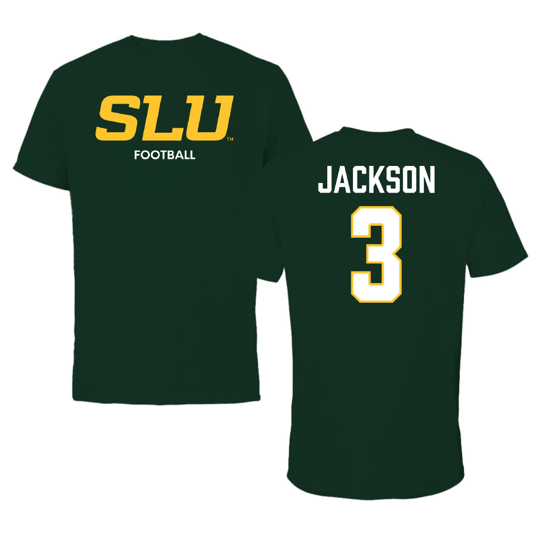 Southeastern Louisiana University Football Forest Green Tee - #3 Deantre Jackson