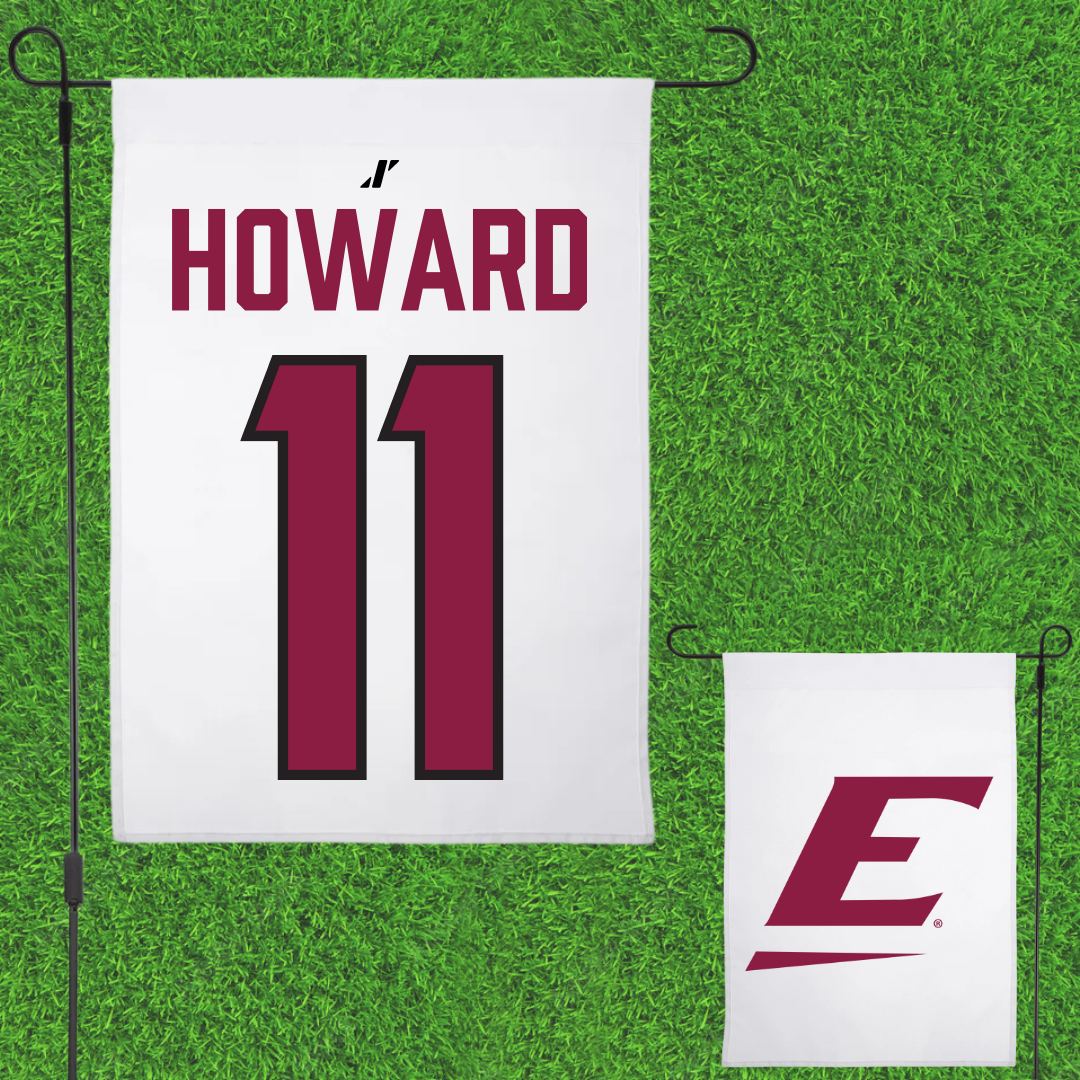 Eastern Kentucky University Football White Garden Flag - #11 Blake Howard