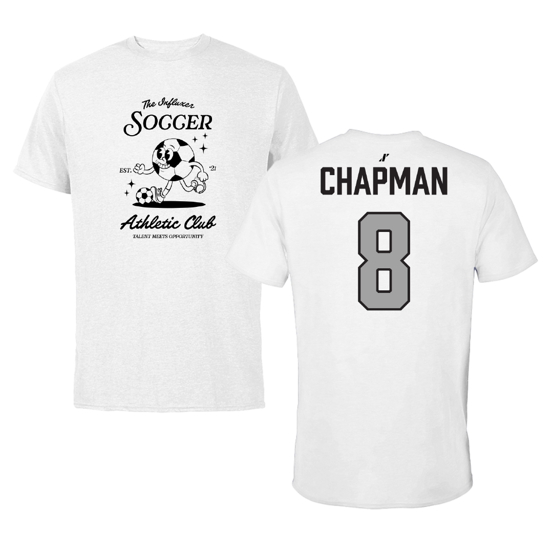 Soccer White Influxer Athletic Club Tee - #8 Caleb Chapman