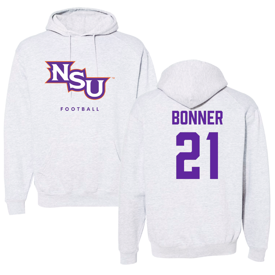 Northwestern State University Football Gray Hoodie - #21 Ja’Marion Bonner