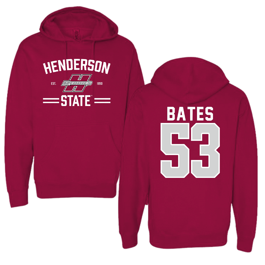 Henderson State University Baseball Cardinal General Hoodie - #53 Christian Bates