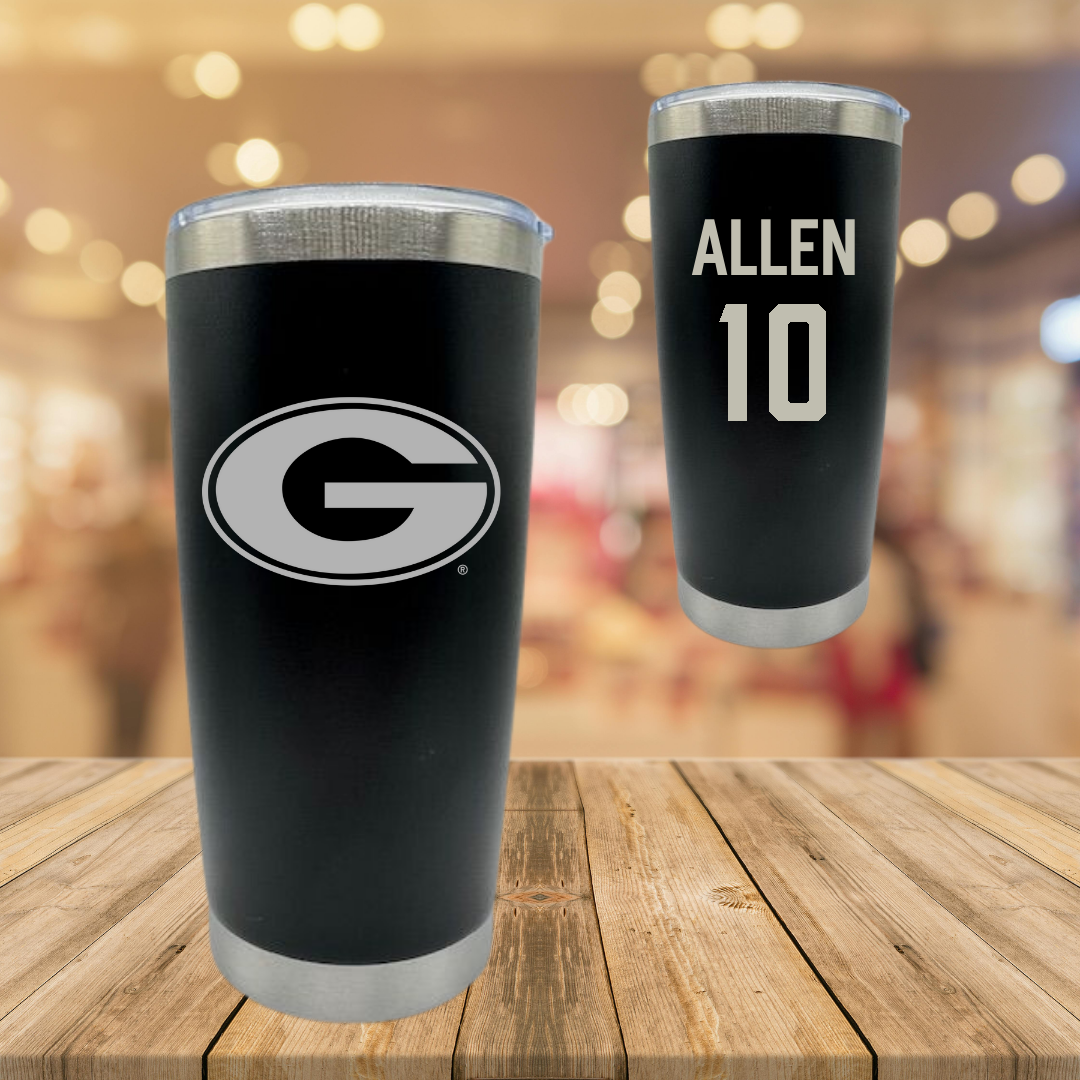 Grambling State University Baseball Black Stainless Steel Tumbler - #10 Payton Allen