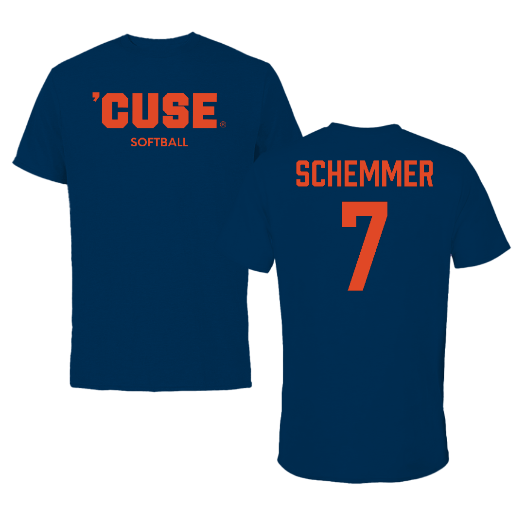 Syracuse University Softball Navy Performance Tee - #7 Peyton Schemmer