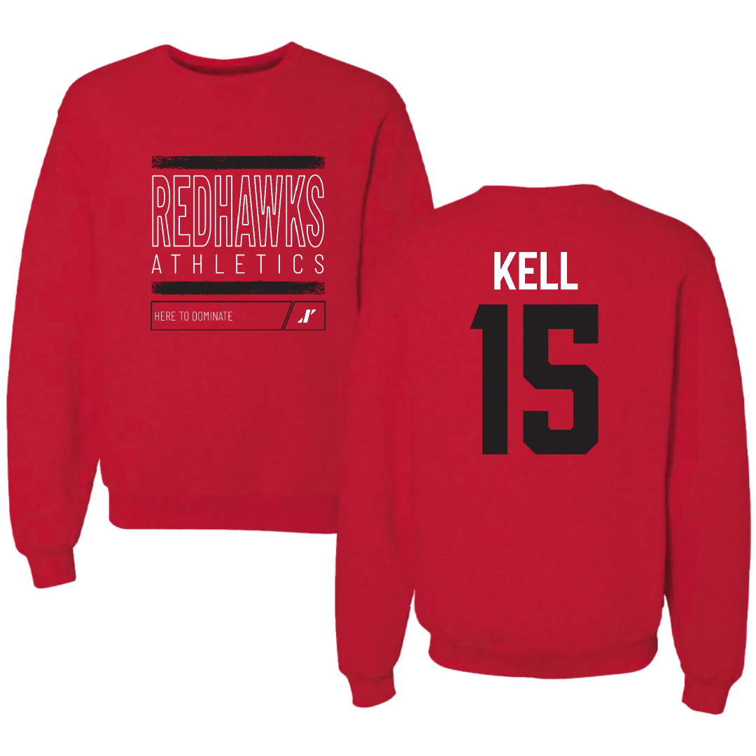Southeast Missouri State University Softball Red Dominate Crewneck - #15 Delaney Kell