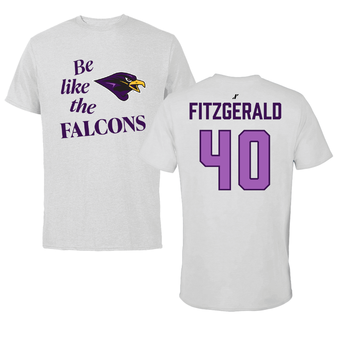 University of Montevallo Baseball Light Gray Be Like Us Performance Tee - #40 Jack Fitzgerald