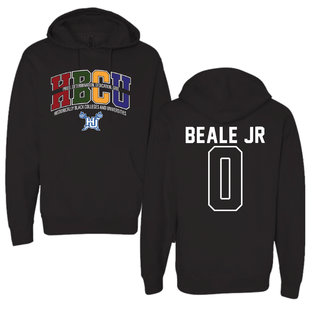Hampton University Basketball Black HBCU Hoodie - #0 George Beale Jr