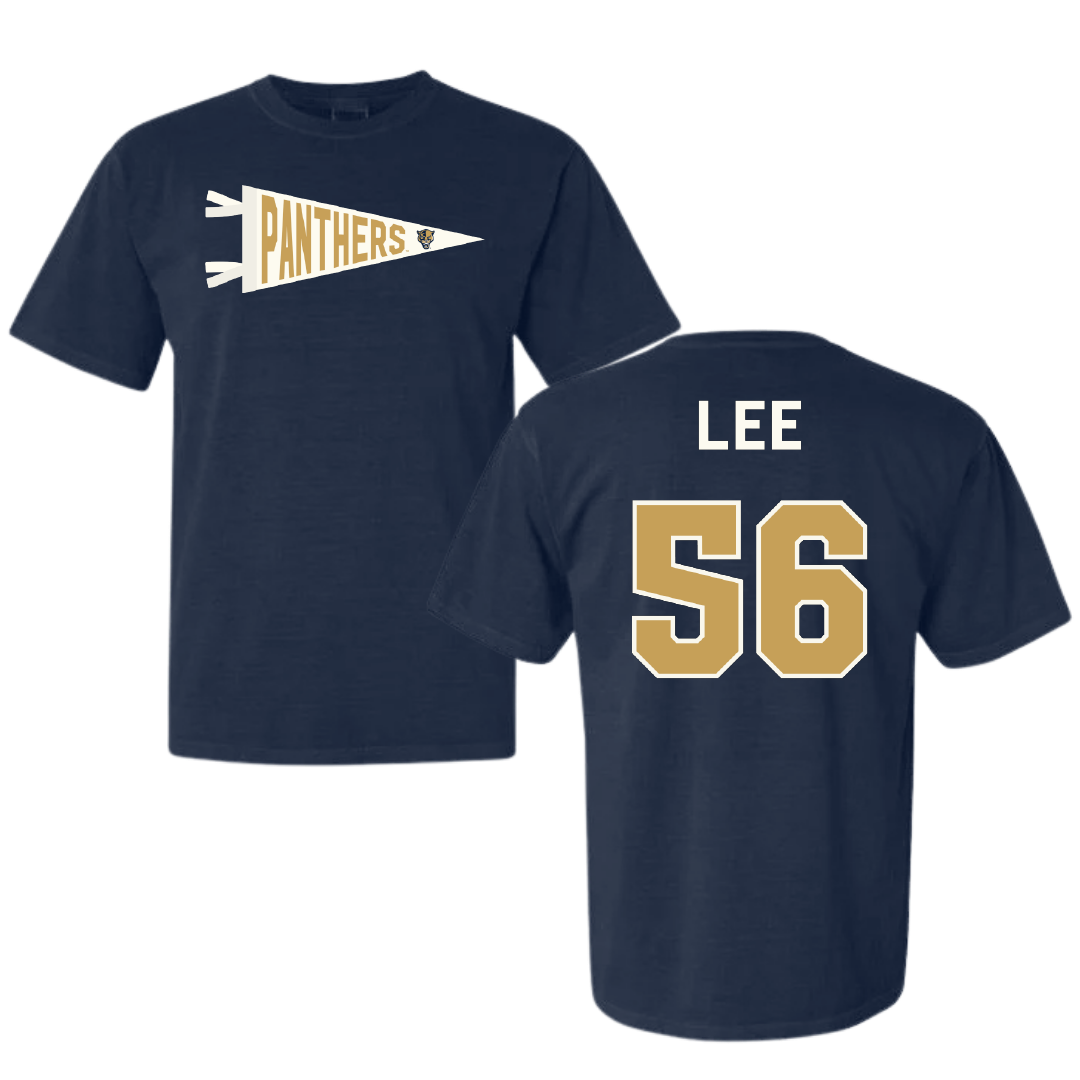 Florida International University Football Navy Pennant Comfort Colors Tee - #56 JaDarious Lee