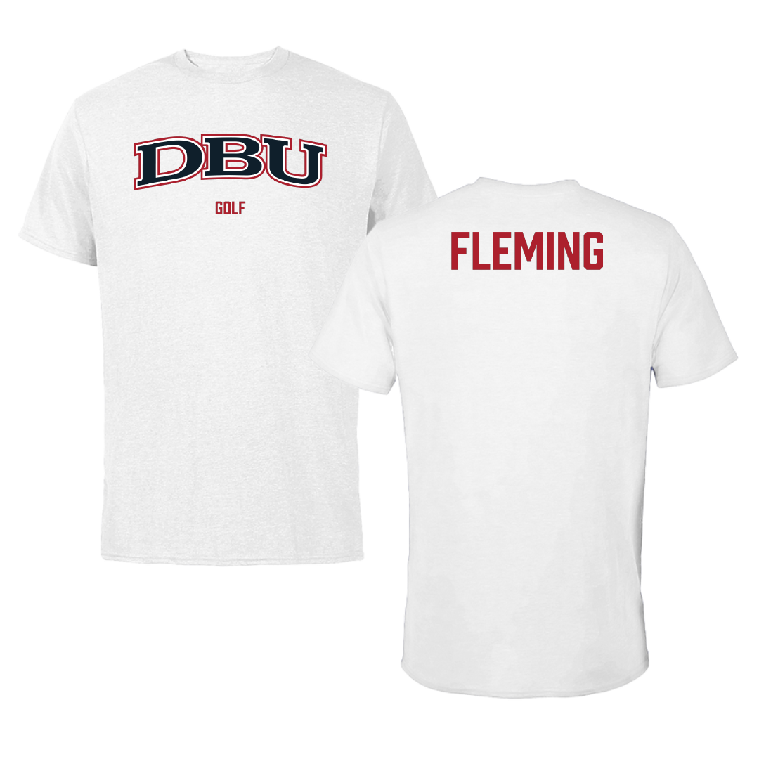 Dallas Baptist University Golf (W) White Performance Tee - Brandee Fleming