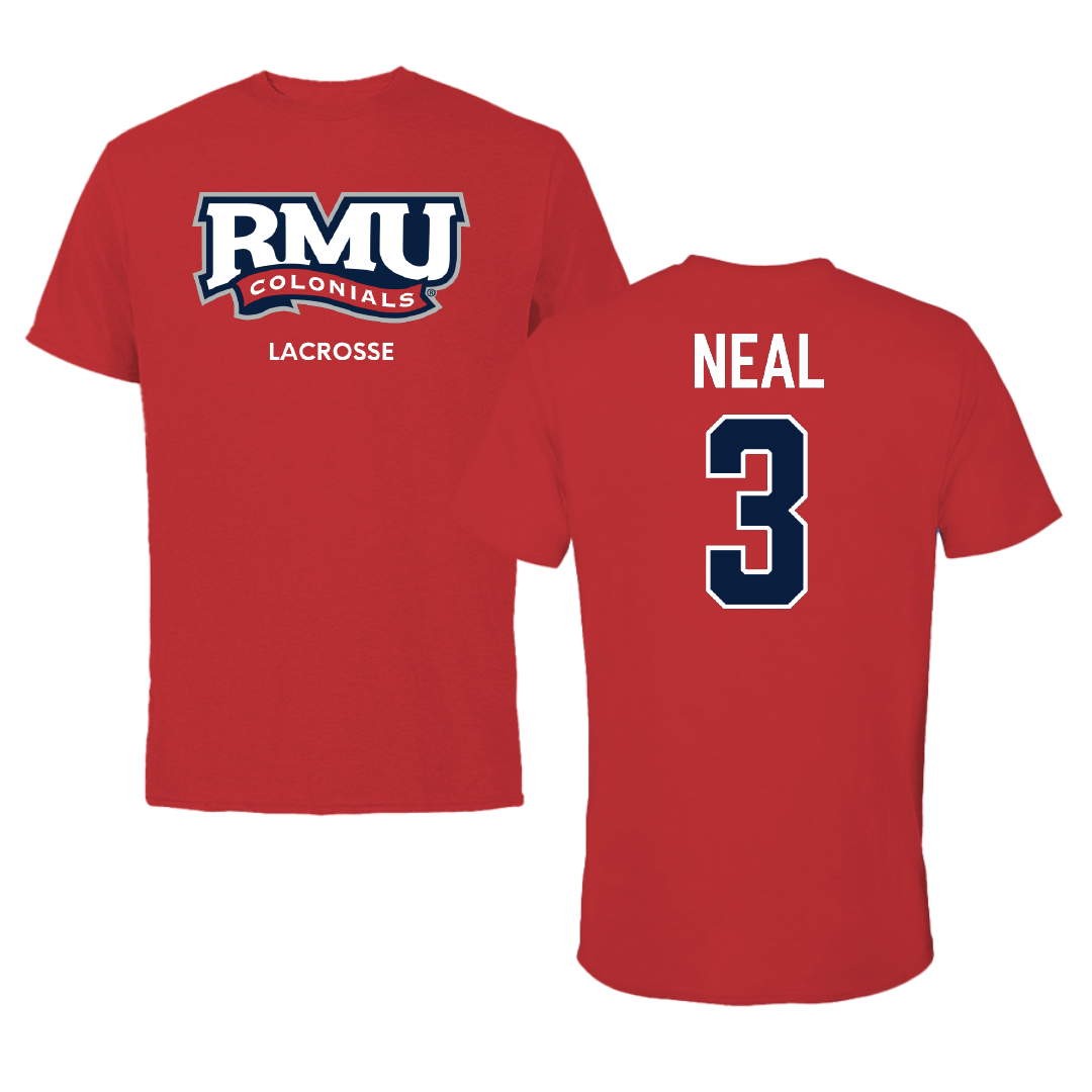 Robert Morris University Lacrosse (M) Red Colonials Performance Tee - #3 Torin Neal