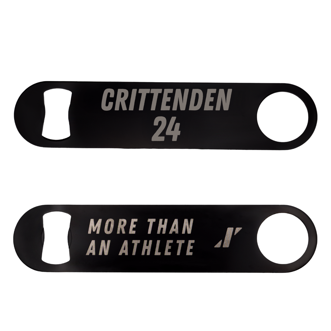 George Mason University Soccer Black Bottle Opener - #24 Davis Crittenden