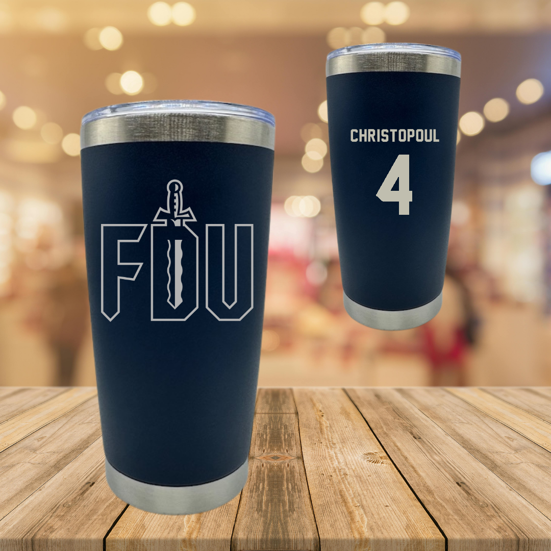 Fairleigh Dickinson University-Metropolitan Campus Softball Navy Stainless Steel Tumbler - #4 Olivia Christopoul