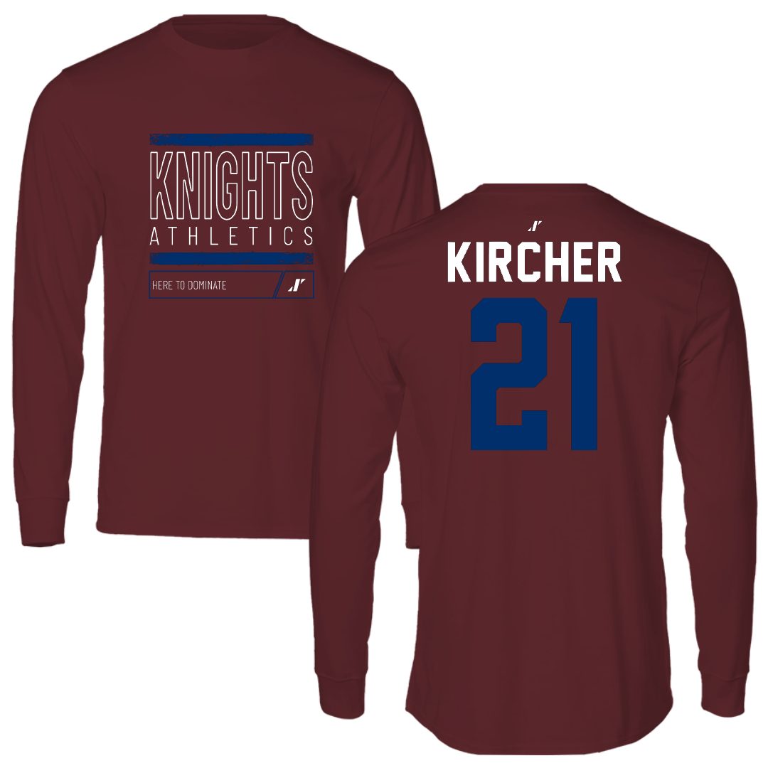 Fairleigh Dickinson University-Metropolitan Campus Volleyball Maroon Dominate Performance Long Sleeve - #21 Gillian Kircher