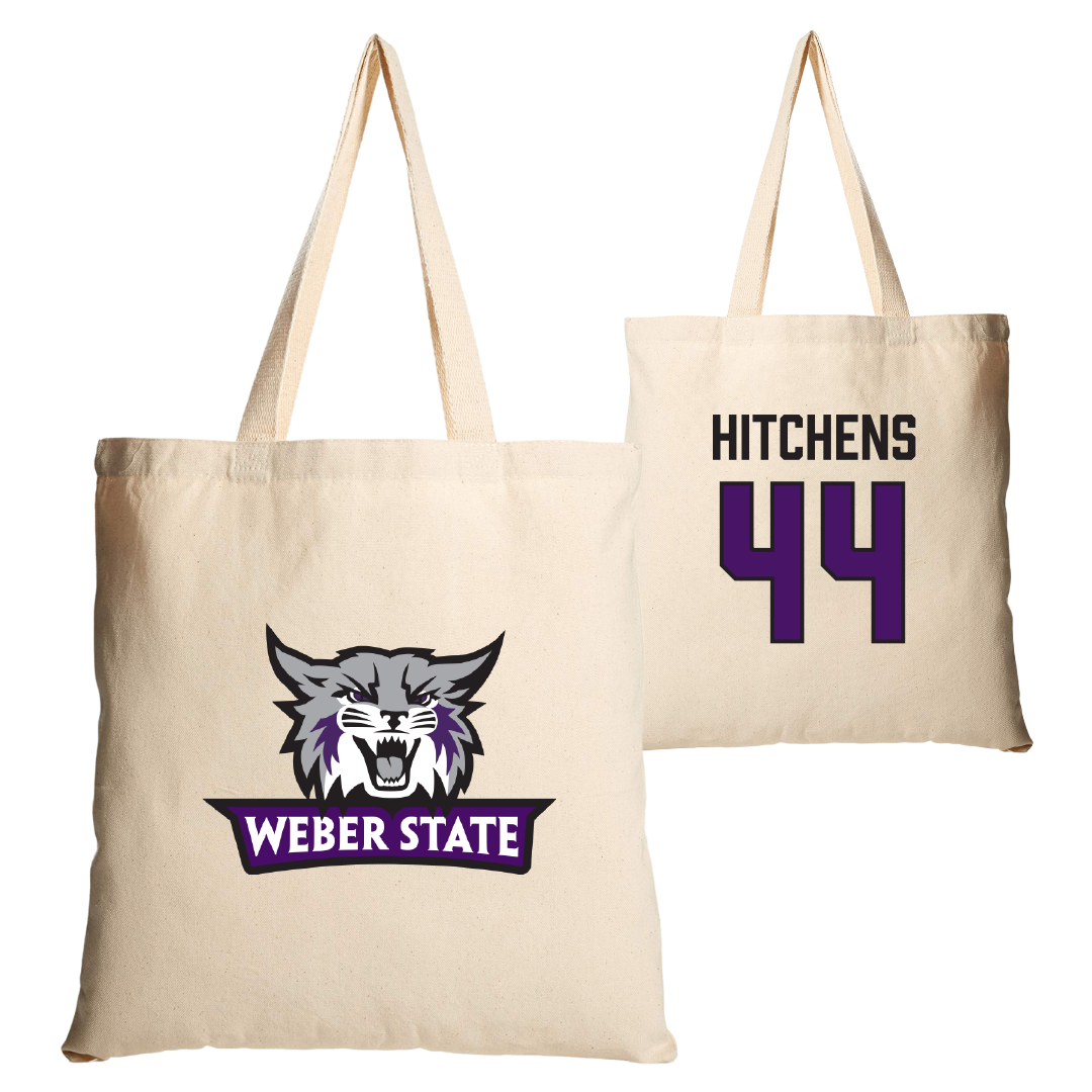Weber State University Football Tan Canvas Tote Bag - #44 Mayson Hitchens