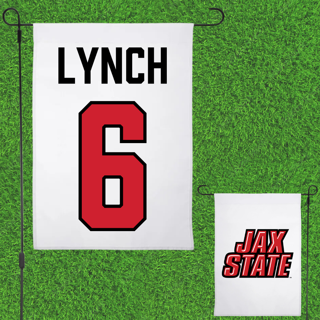 Jacksonville State University Beach Volleyball White Garden Flag - #6 Carley Lynch