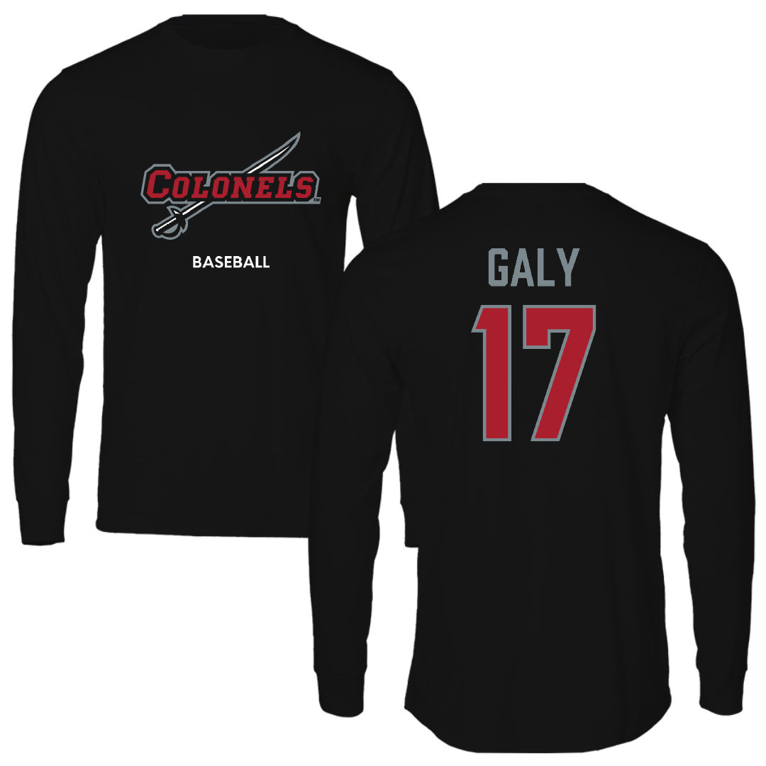 Nicholls State University Baseball Black Colonels Performance Long Sleeve - #17 Gavin Galy